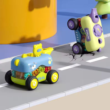 FRICTION CAR WITH WHISTLE - 4PC